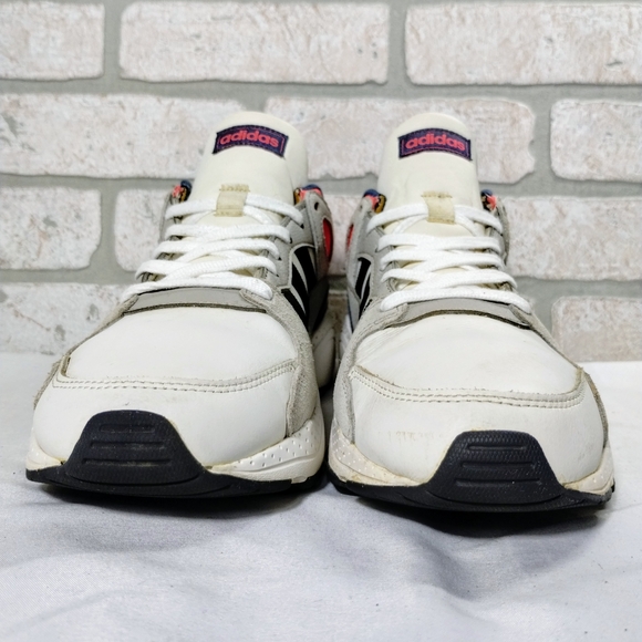 Adidas Crazy Chaos Athletic Shoes Men 10 Solar Red Gray Summer Fashion Sneakers - Picture 4 of 9